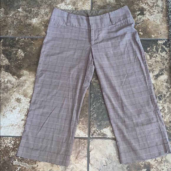 Brown Pinstripe Capris - Picture 2 of 6